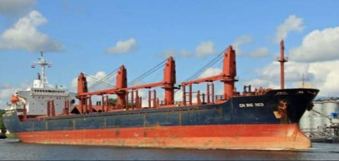 Bulk carrier at sea